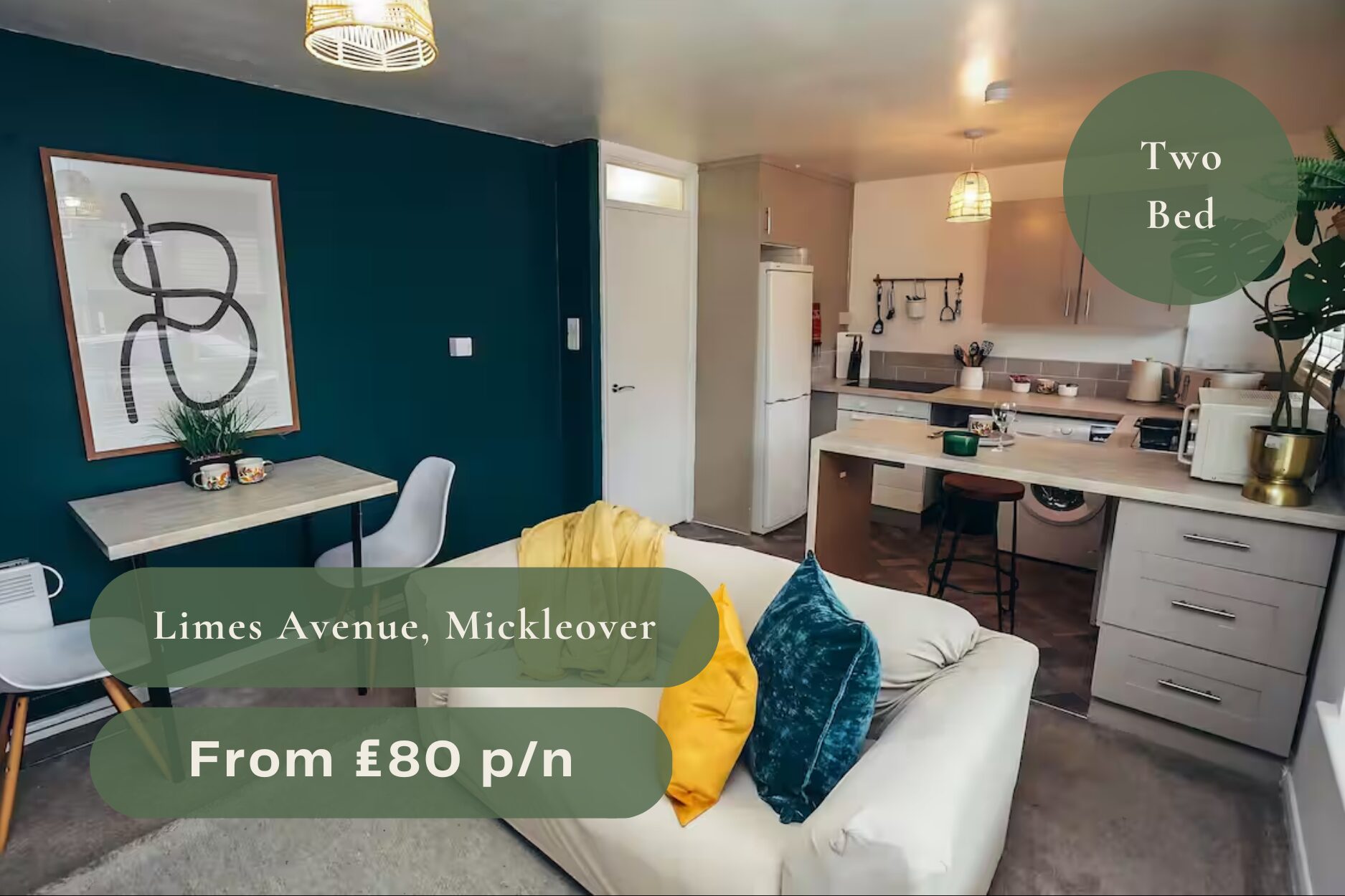 Mickleover serviced accommodation - two bed